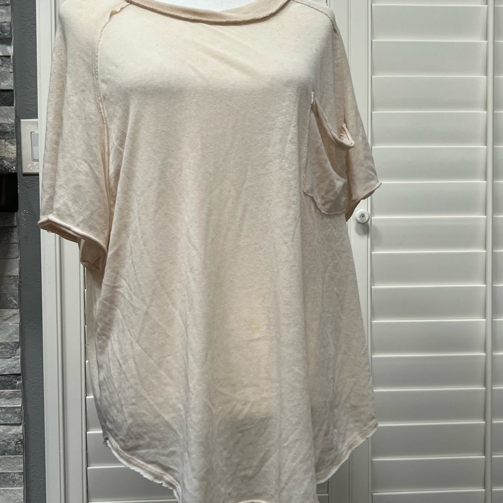 We The Free Cream Short Sleeve Women's Top